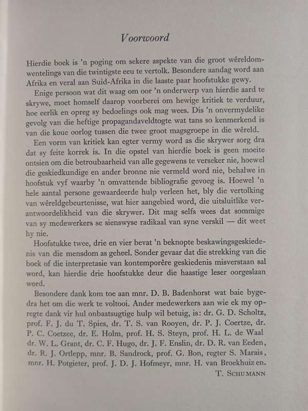Die Abdikasie van die Witman by Dr T E W Schumann