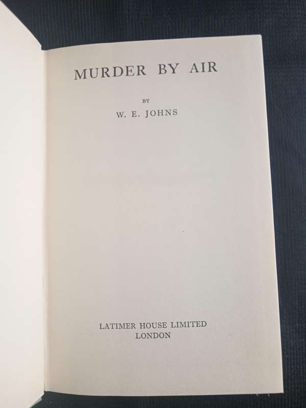 Murder by Air by Captain W E Johns