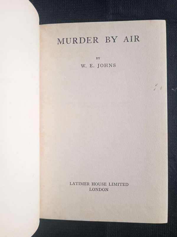 Murder by Air by Captain W E Johns