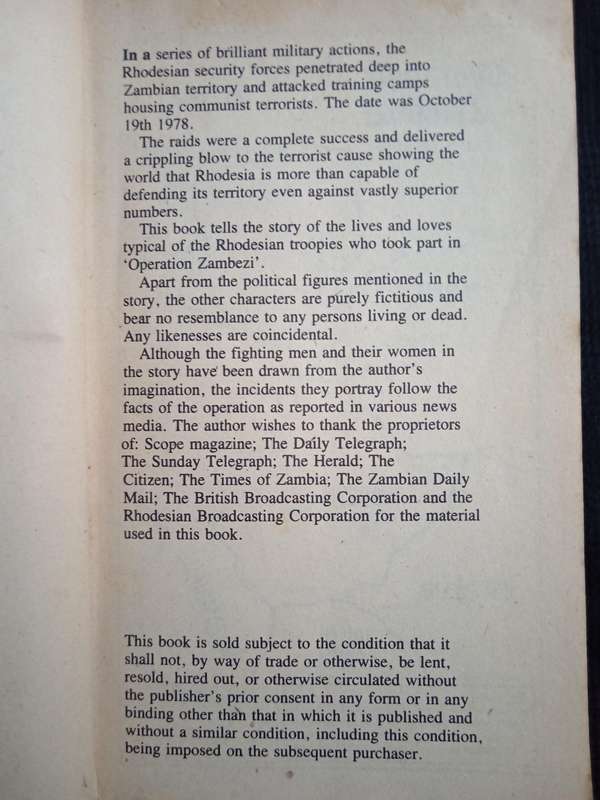 Operation Zambezi by Peter Armstrong