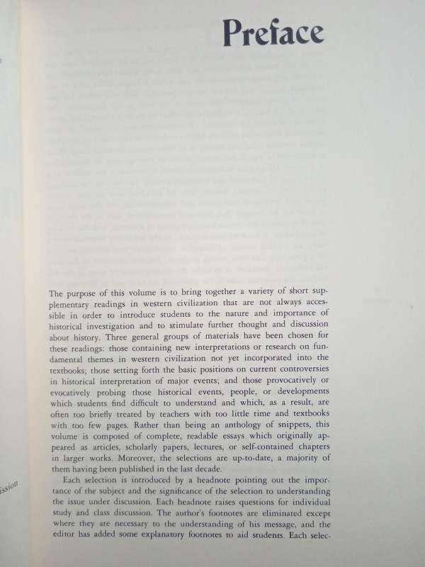 Western Civilization Recent Interpretations from Earliest Times to 1715 Edited by Charles D Hamilton