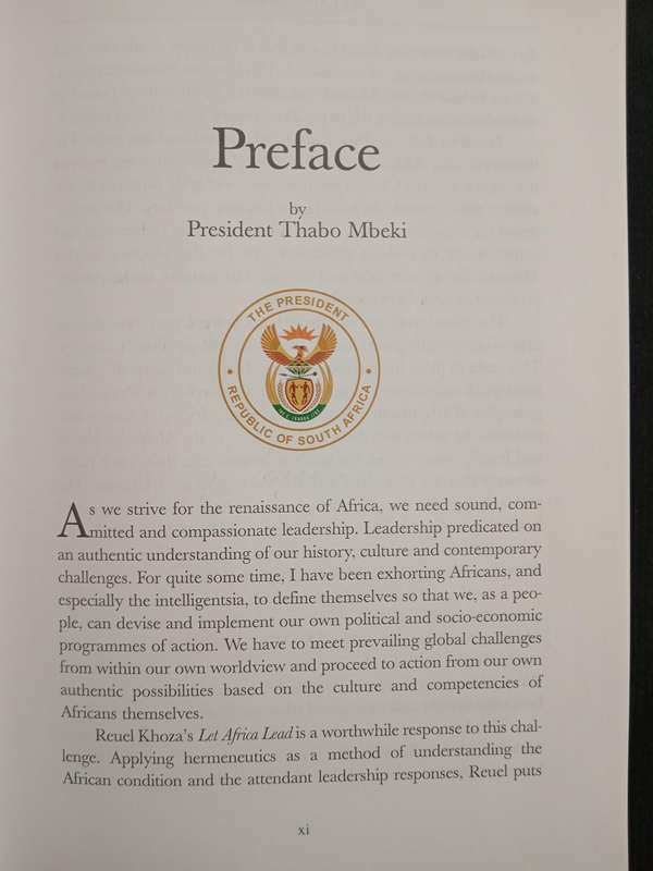 Let Africa Lead by Reuel J Khoza Foreword by Nelson Mandela