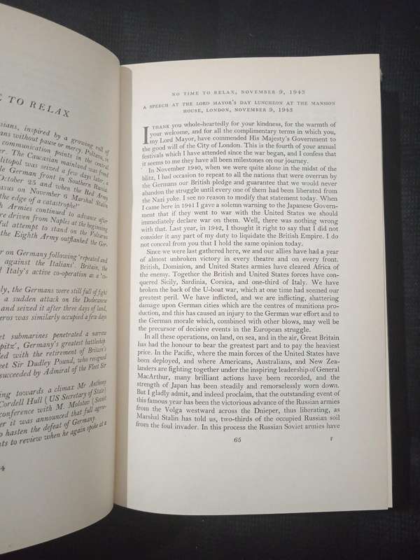 The War Speeches of The RT Hon Winston S Churchill Vol III Compiled by Charles Eade