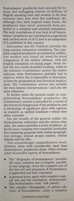 Nostradamus and His Prophecies by Edgar Leoni