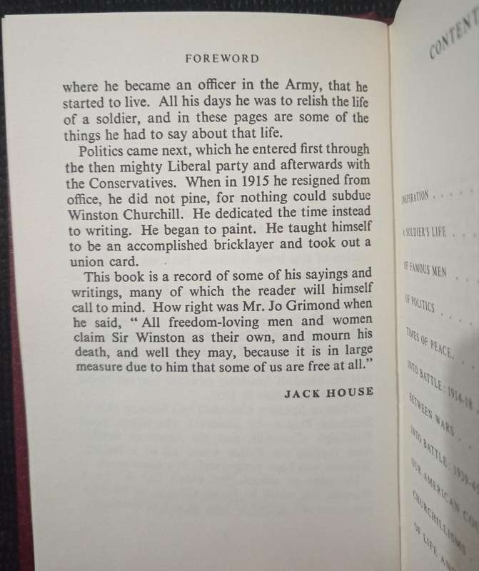 Winston Churchill His Wit and Wisdom with an Introduction by Jack House