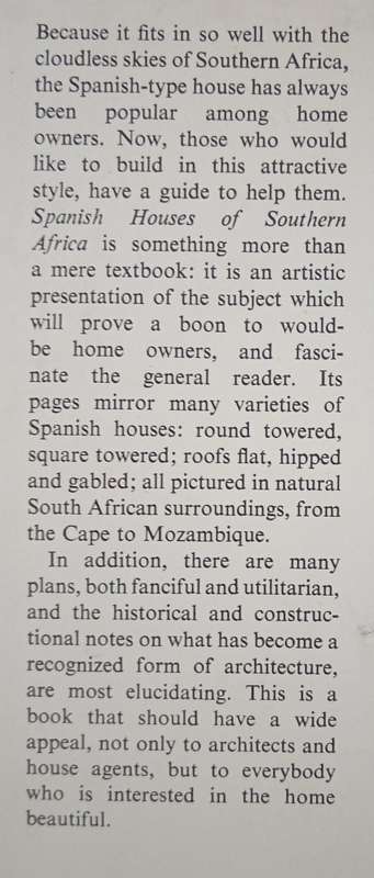 Spanish Houses of Southern Africa by Hein Wicht