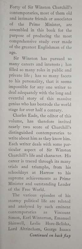 Churchill By His Contemporaries Edited by Charles Eade