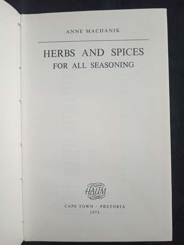 Herbs & Spices for All Seosoning by Anne Machanik