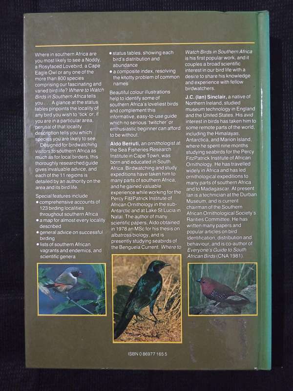 Where to Watch Birds in Southern Africa by A Berruti & J C Sinclair
