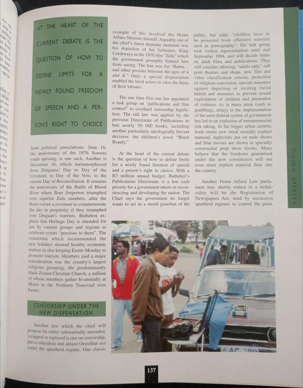 Portfolio of South Africa 1995