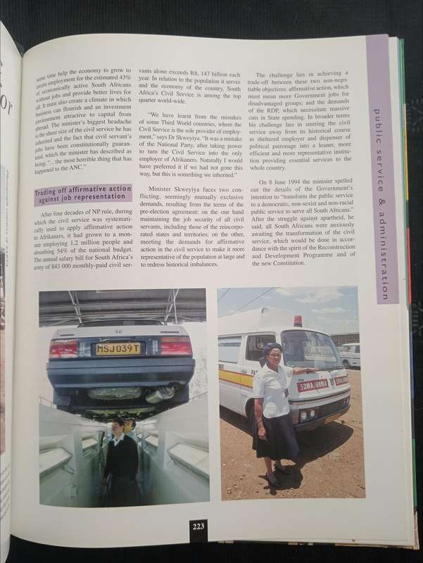 Portfolio of South Africa 1995