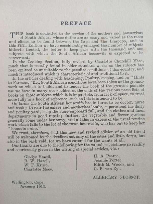 The South African Household Guide by A R Barnes & Allerley Glossop