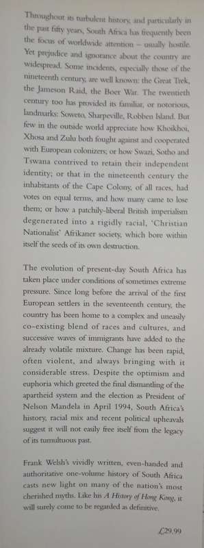 A History of South Africa by Frank Welsh