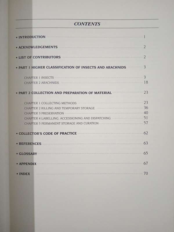 How to Collect and Preserve Insects and Arachnids Edited by Vivienne M Uys & Rosalind P Urban
