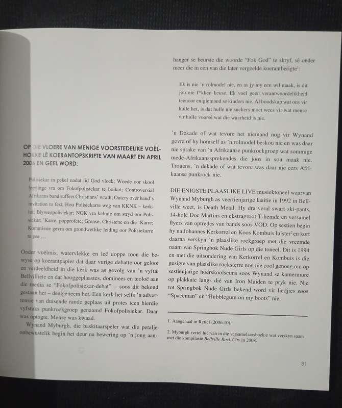 Biografie van ń Bende Die Storie van Fokofpolisiekar by Annie Klopper