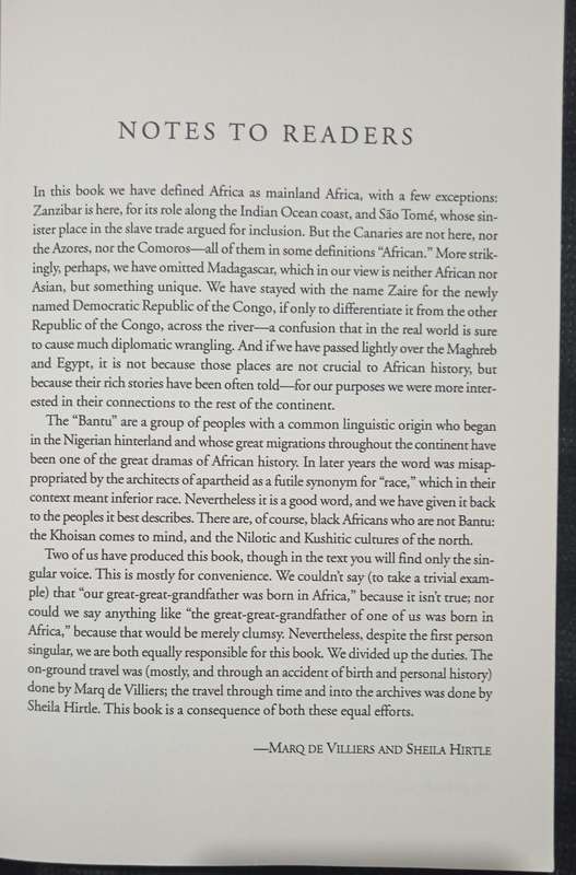 Into Africa by Marq de Villiers & Sheila Hirtle