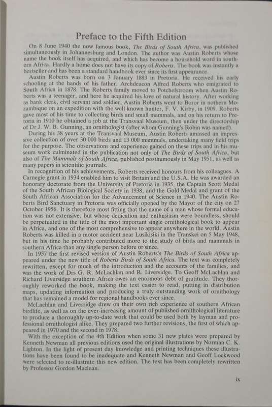 Roberts' Birds of Southern Africa by Gordon Lindsay Maclean