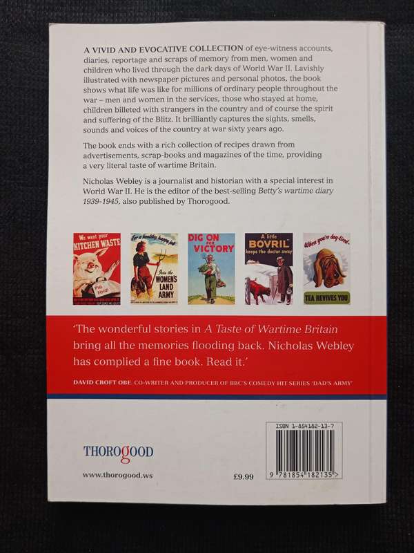 A Taste of Wartime Britain Edited by Nicholas Webley