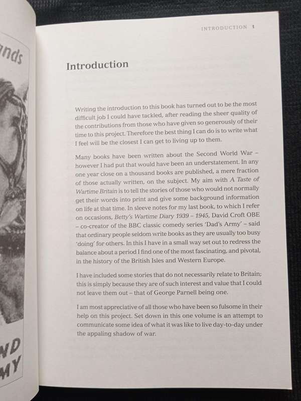 A Taste of Wartime Britain Edited by Nicholas Webley