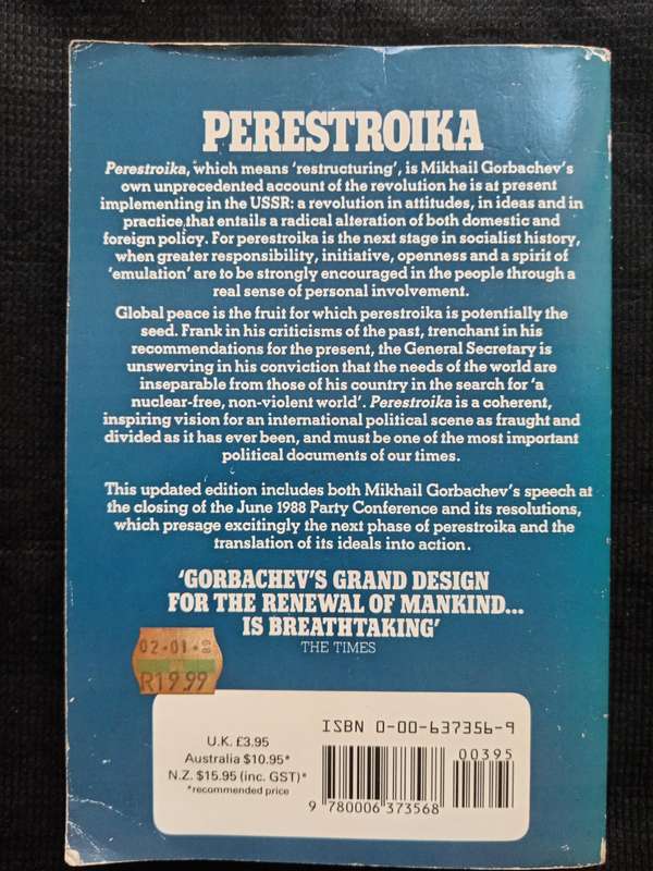 Perestroika by Mikhail Gorbachev