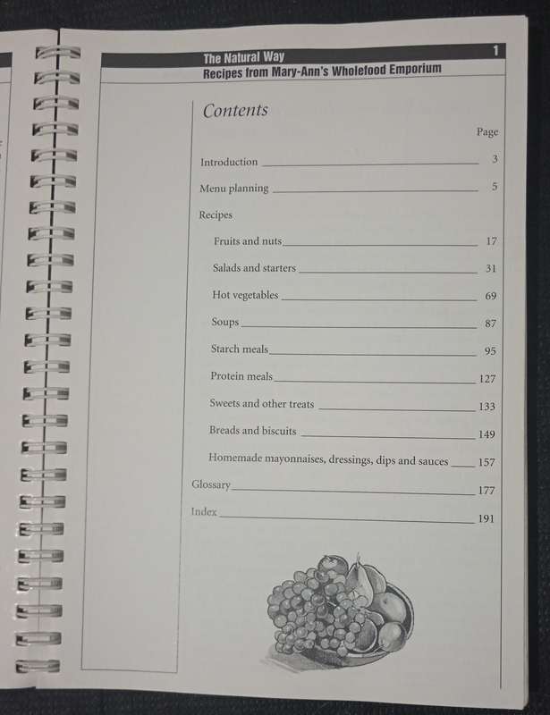 The Natural Way Recipe Book 1 by Mary-Ann Shearer