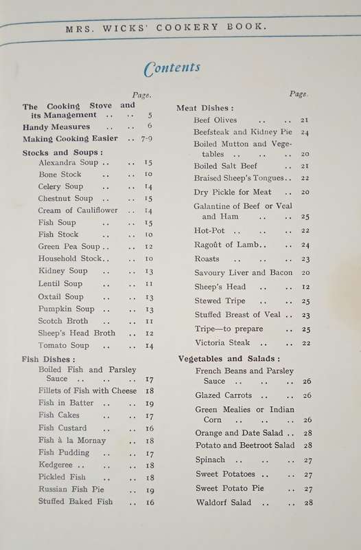 Mrs Wicks' Cookery Book