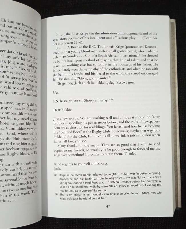 Briewe van Uys Krige uit Frankryk sn Spanje Edited by Peet van Aardt