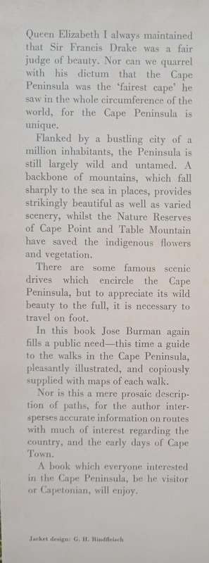 Where to Walk in the Cape Peninsula by Jose Burman
