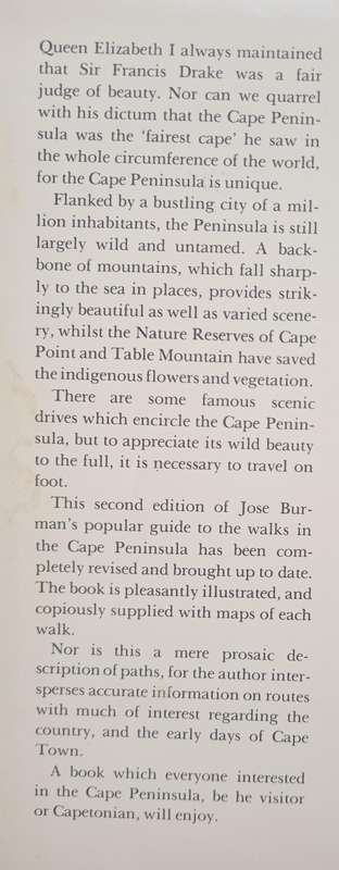 Where to Walk in the Cape Peninsula by Jose Burman