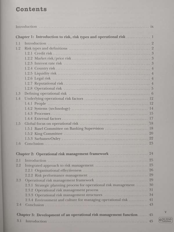 Operational Risk Management by Jackie Young