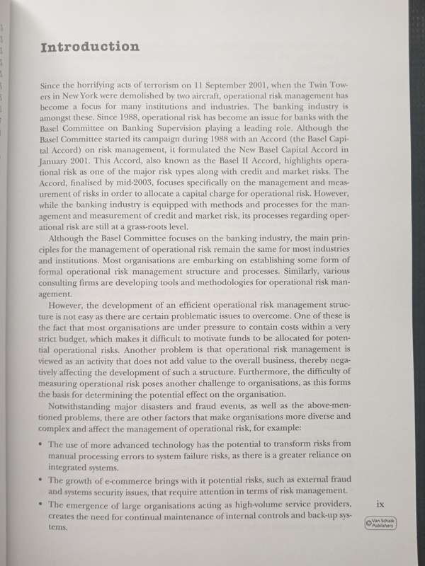 Operational Risk Management by Jackie Young