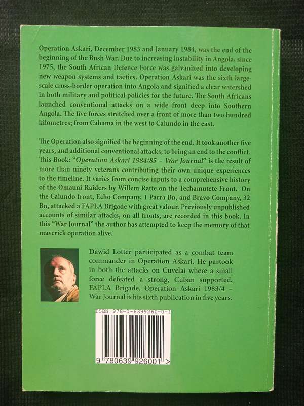 Operation Askari 1983/84 War Journal by Lt Col Dawid Lotter
