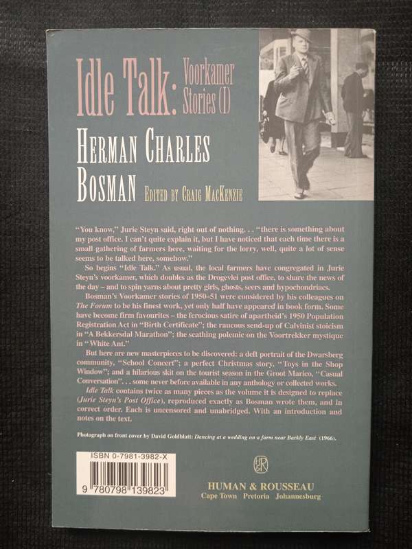 Idle Talk: Voorkamer Stories I by Herman Charles Bosman