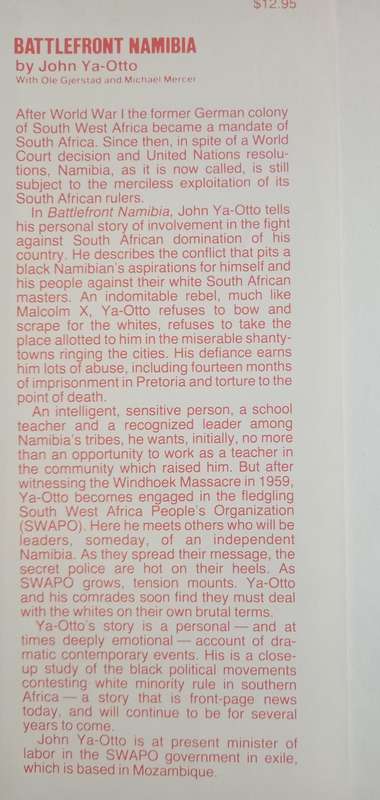 Battlefront Namibia by John Ya-Otta with Ole Gjerstad & Michael Mercer