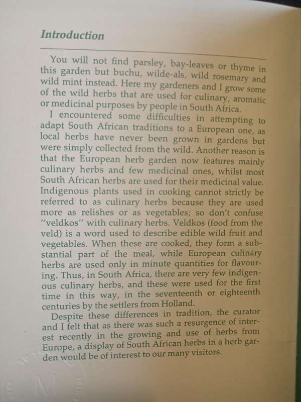 Wild Herbs An Introduction to the Herb Garden at Kirstenbosch by Dorothy Ellis