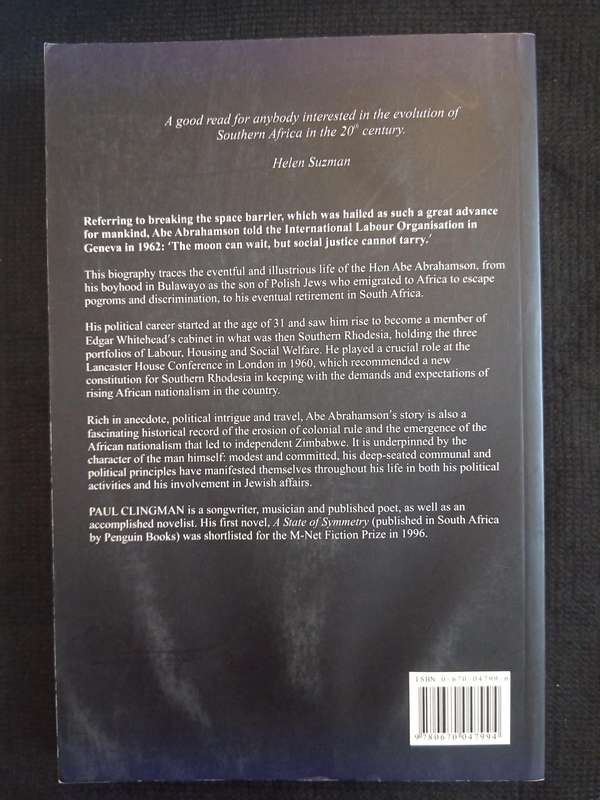 The Moon Can Wait A Biography of The Hon A E Abrahamson by Paul Clingman