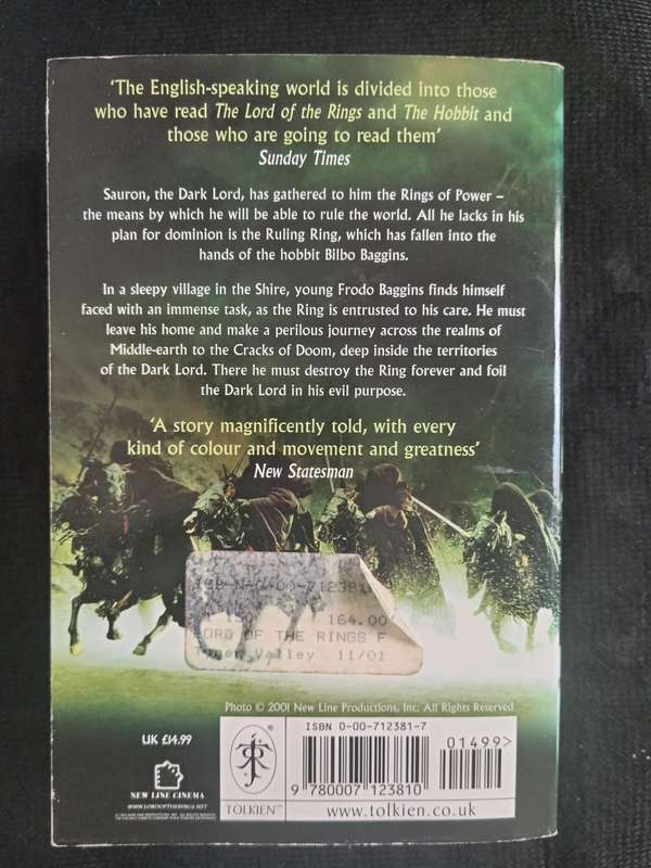 The Lord of The Rings by J R R Tolkien