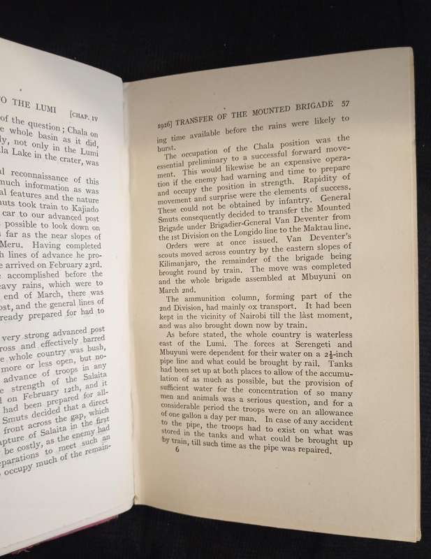 General Smuts' Campaign in East Africa by Brig Gen JHV Crowe CB