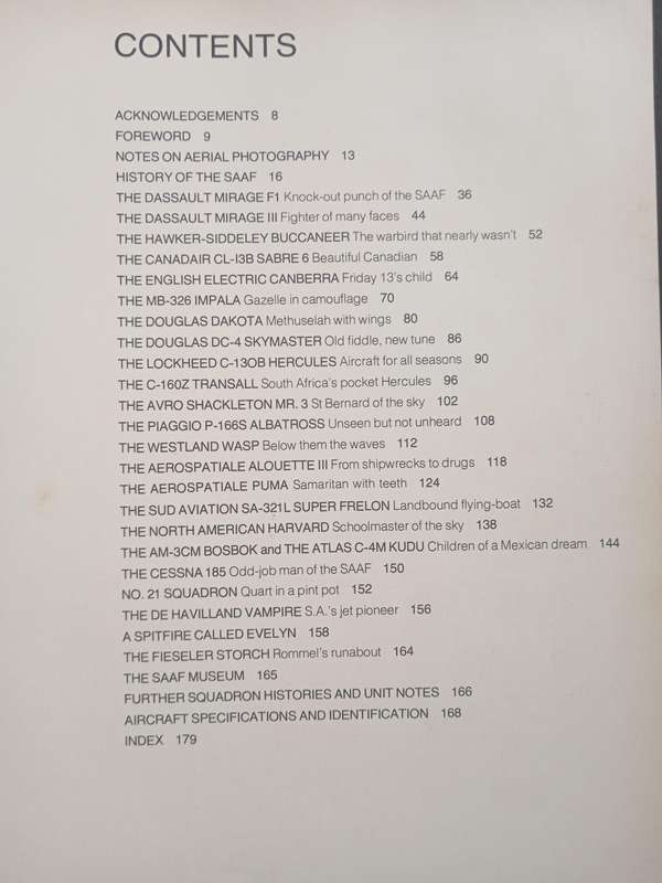 Aircraft of the South African Airforce Text by Willem Steenkamp
