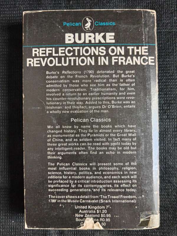 Reflections on The Revolution in France by Edmund Burke