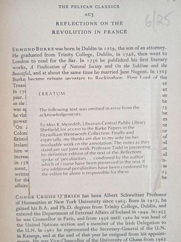 Reflections on The Revolution in France by Edmund Burke