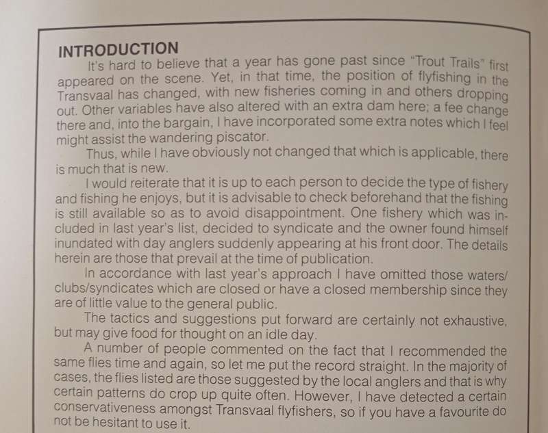 Trout Trails of the Transvaal by Malcolm Meintjes