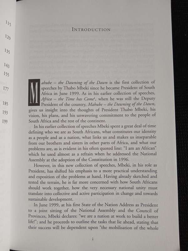 Mahube The Dawning of the Dawn by Thabo Mbeki