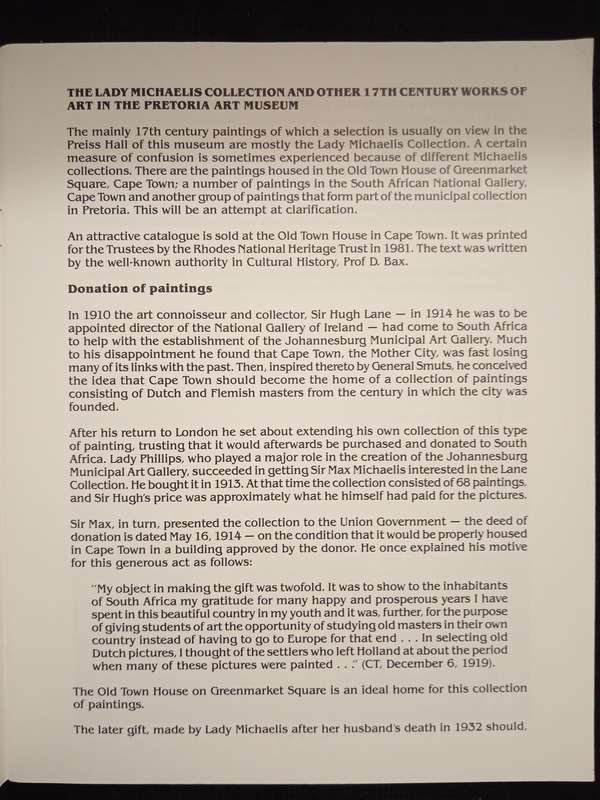 The Lady Michaelis Collection&Other 17th Century Works of Art in the Pretoria Art Museum by AJ Werth