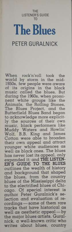 The Listener's Guide to the Blues by Peter Guralnick