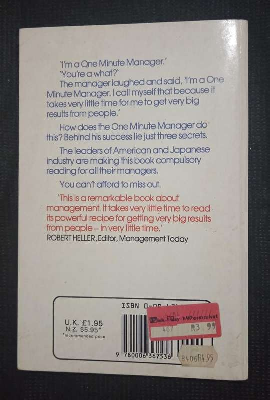 The One Minute Manager by Kenneth Blanchard & Spencer Johnson