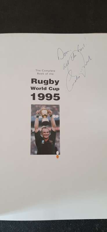 The Complete Book of the Rugby World Cup 1995 Edited by Ian Robertson (Signed by André Joubert)