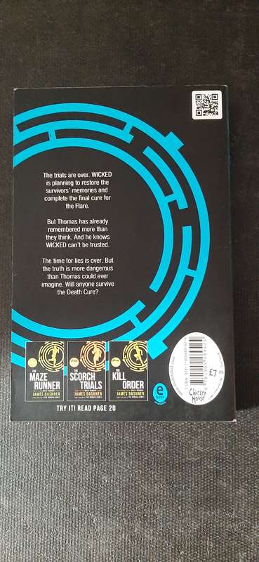 The Death Cure by James Dashner (Book 3 in the Maize Runner series)
