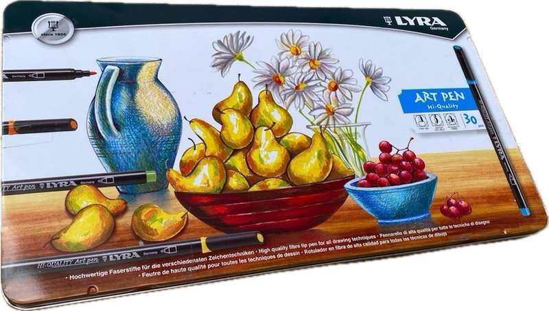 Lyra Germany Hi Quality art pen 30 in metal box