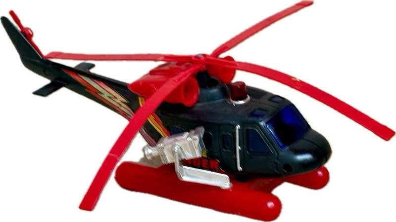 VINTAGE TOY MID-NITE THUNDER HELICOPTER LIGHTS AND BUMBER CAR ACTION NEW BRIGHT chopper